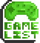 Game List A pixel button of a game controller. The button says "Game List" at the bottom.